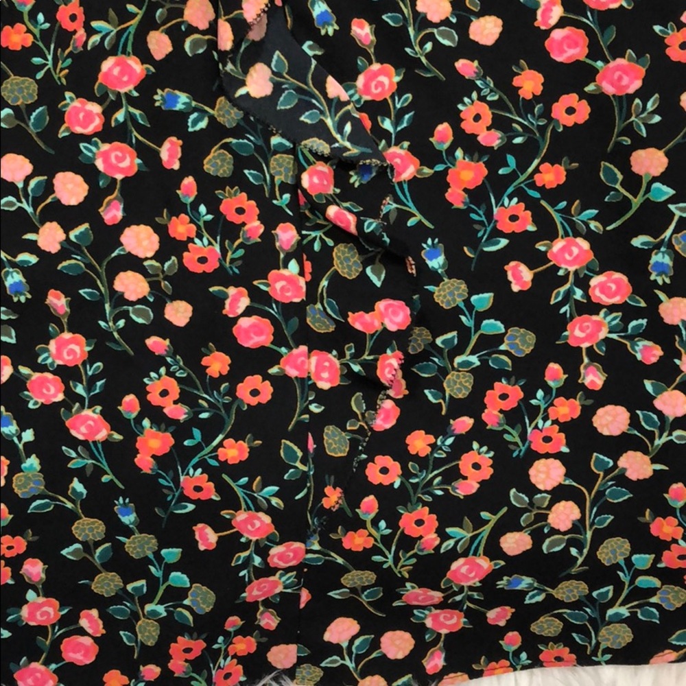 Kate Spade Floral Ruffle Babydoll Blouse - Picture 5 of 8